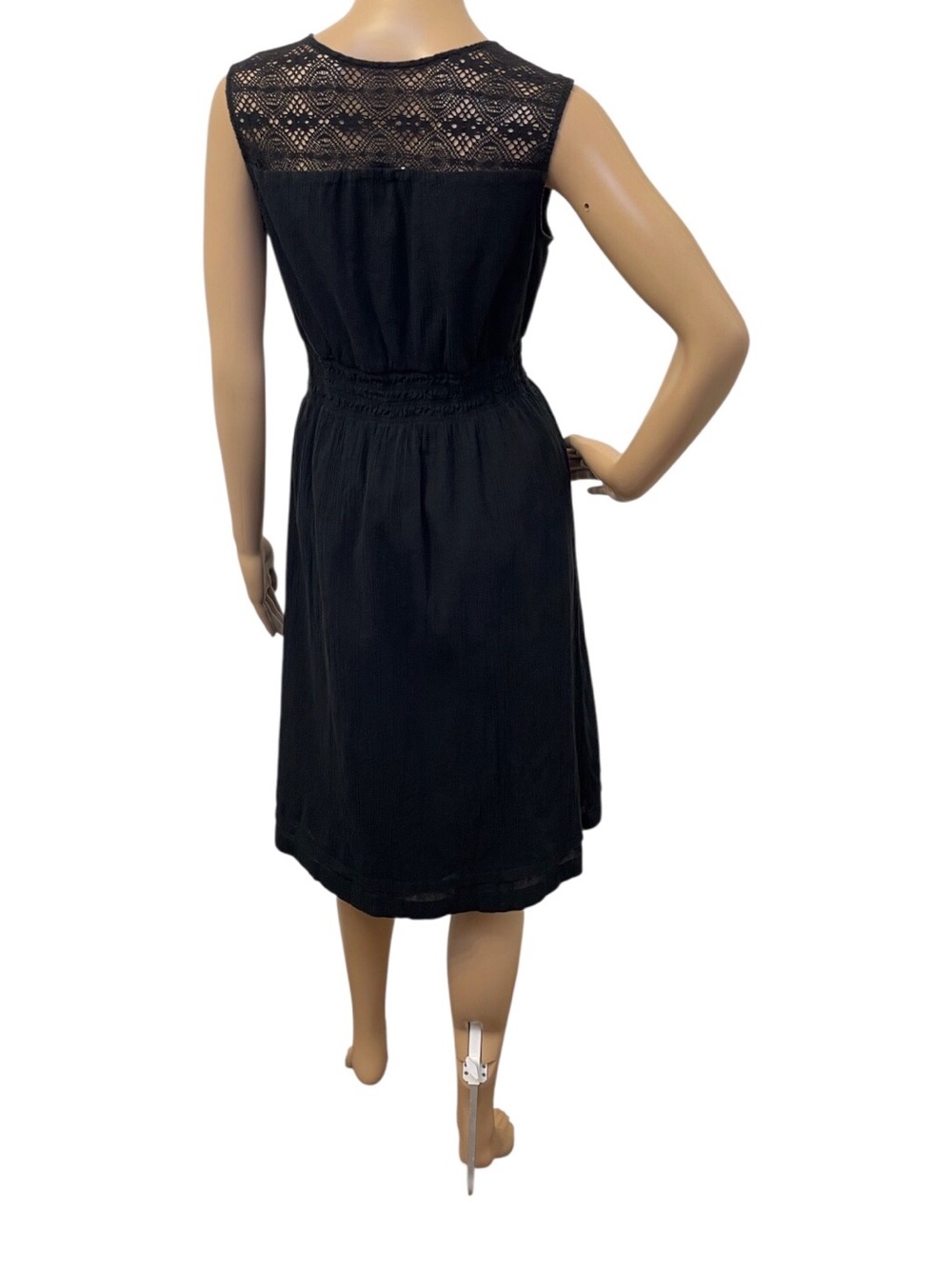 Eddie Bauer Black Sleeveless Lace Trim Lining Women's Dress, 6 - Picture 4 of 12